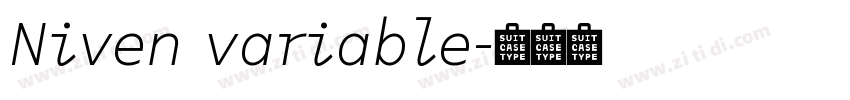 Niven variable字体转换